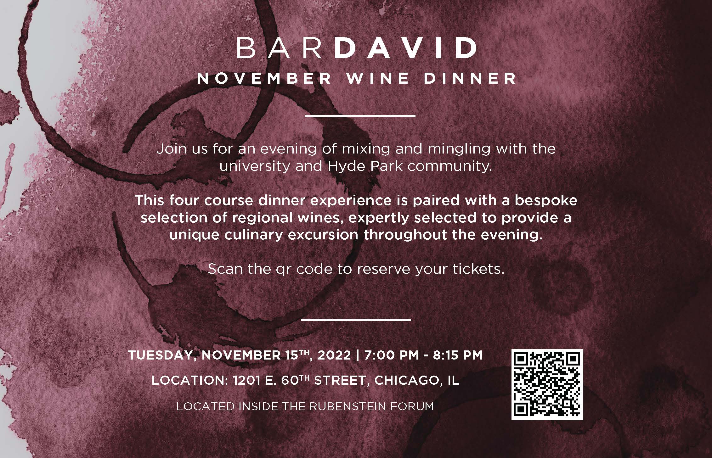 November Wine Dinner Flyer