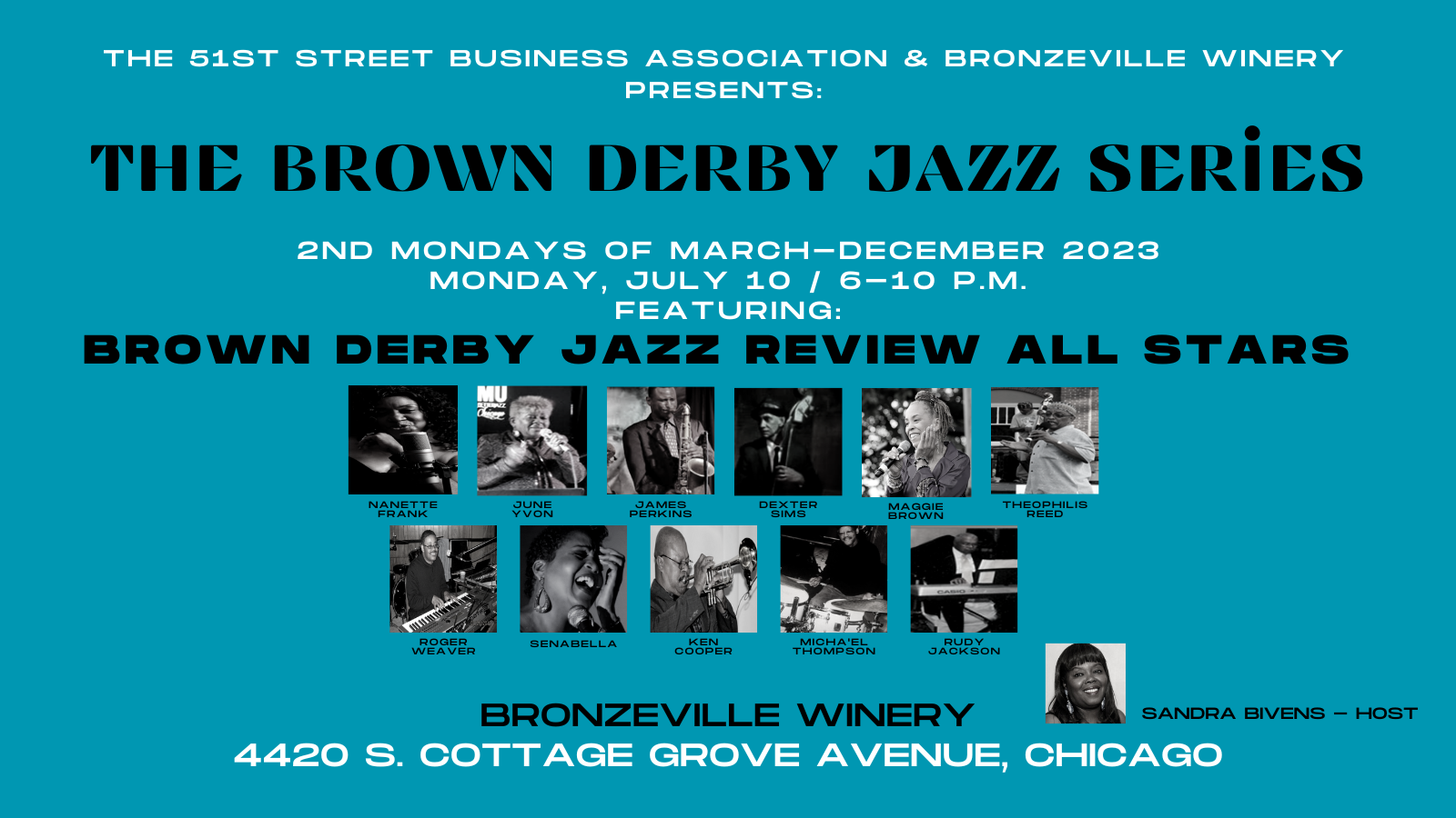 Brown Derby Jazz Series Twitter Post July