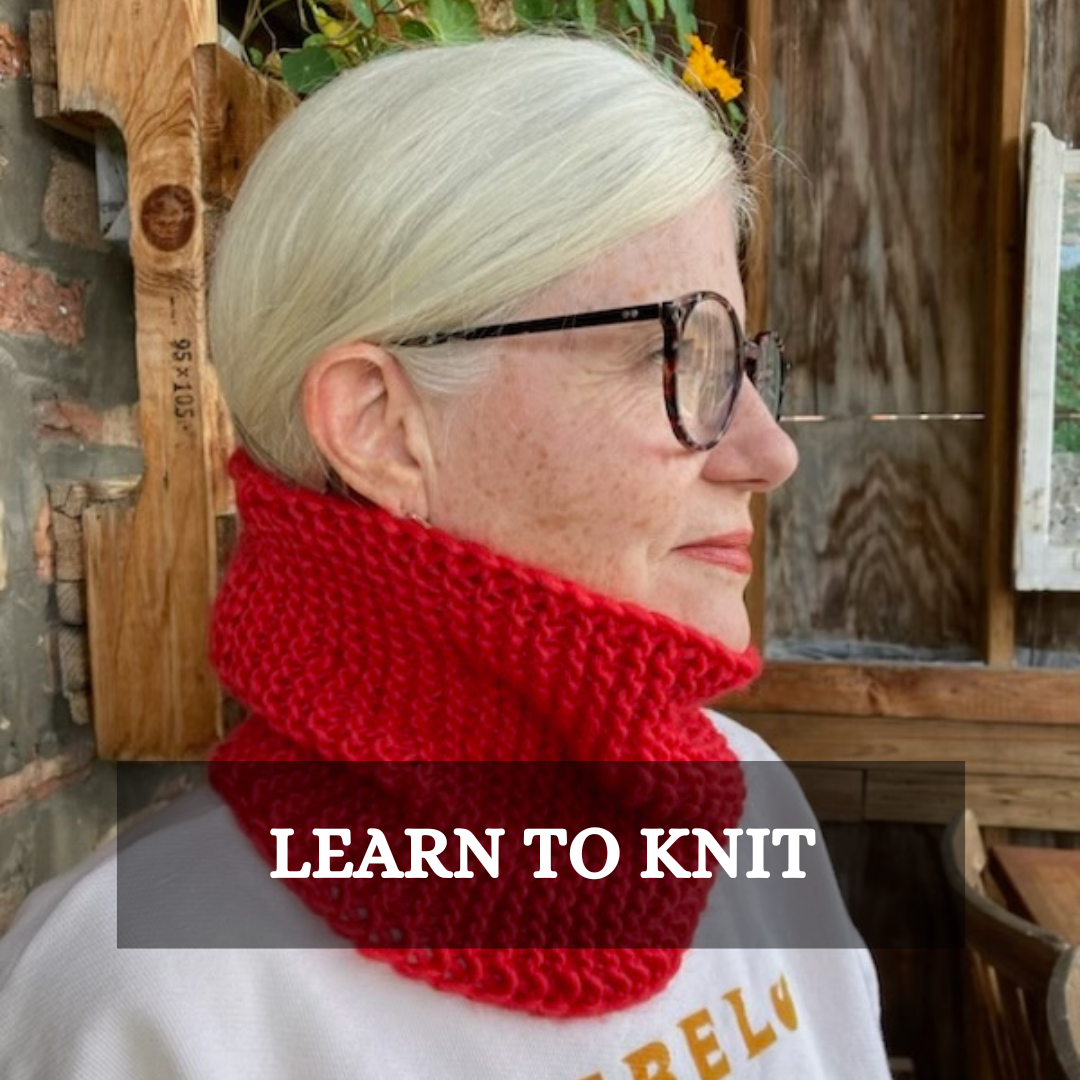 Learn to Knit Cowl