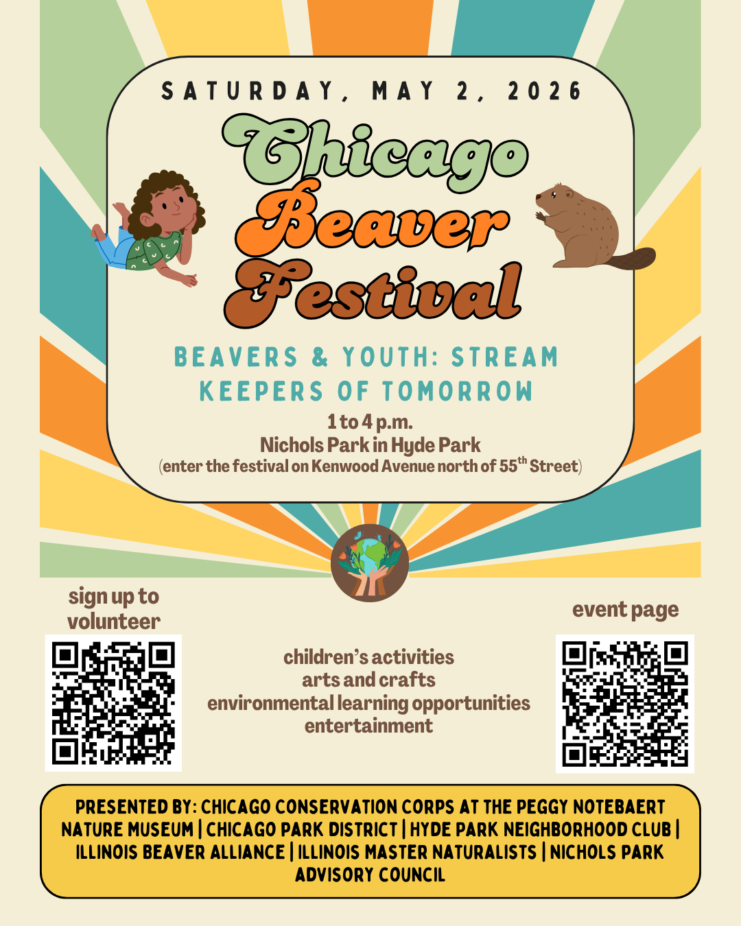 Chicago Beaver Festival Instagram post w signup QR code