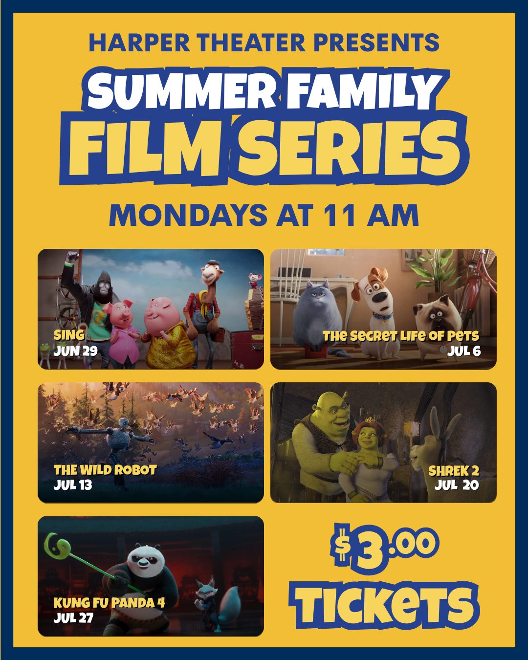 Harper Theater Summer Family Film Series